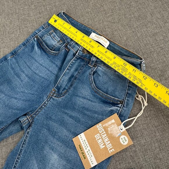 New!! Wax Jeans Mid Rise Ankle Grazer 0/24 Stretchy 73% Cotton Repreve, Spandex - Picture 10 of 15